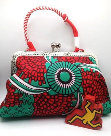 Red and green patterned Xica handbag